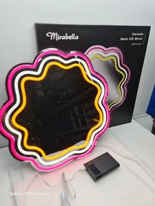 Mirabella Neon LED Flower Mirror - USB Powered - New in Box - Picture 1 of 10