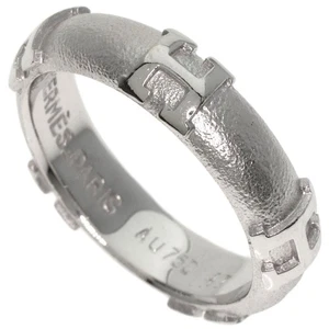 HERMES  Fidelite # 47 Ring K18 White Gold  Ladies [Used] - Picture 1 of 9