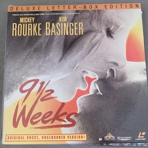 9 1/2 Weeks Laserdisc Mickey Rourke Kim Basinger Original, Uncut, Uncensored - Picture 1 of 2