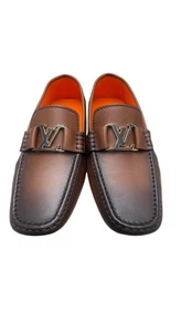 Louis Vuitton Monte Carlo Mocassin Shoes Size UK 9 In Tan Brown - Picture 1 of 11