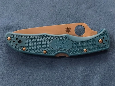 Cuchillos Spyderco Endura 4 Lockback plano tierra azul FRN VG-10 acero inoxidable Foto 1 de 4