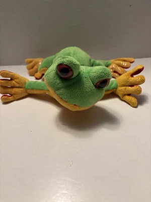 Ganz Webkinz Tree Frog 8" Plush Green Yellow Stuffed Animal No Code - Image 1 of 4