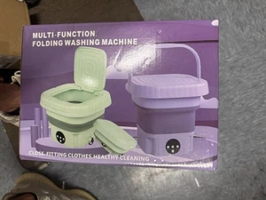 Multi-Function Folding Washing Machine Green Washer Compact Travel 9L 12V - Picture 1 of 1