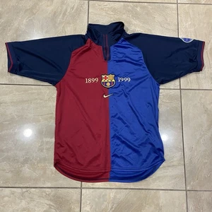 1999 Vintage FC Barcelona Nike Total 90 Authentic Size Small Jersey - Picture 1 of 8