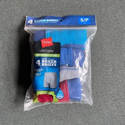 Hanes Ultimate Boxer Briefs 4-Pack Brand New Boys Size Small - Image 1 of 2
