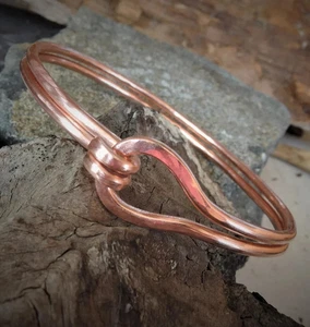 1 Pc Pure Copper Bangles Men Women Bracelet Bangle, Healing Bangle Cuff Solid - Picture 1 of 8