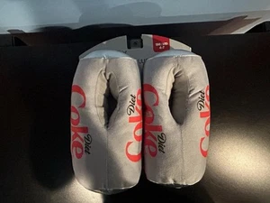 Coca-Cola Diet Coke Soda Can Plush Gray Slippers Unisex S/M 4-7 H12 - Picture 1 of 4