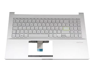 Asus VivoBook 15 X521FA original Tastatur inkl. Topcase DE (deutsch) silber/silb - Afbeelding 1 van 4