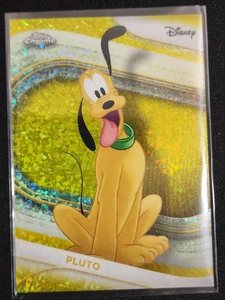2025 Topps Chrome Disney - Pluto - Yellow Mini Diamonds Refractor - Picture 1 of 2