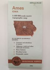 Ames & Story County, Iowa, Topographic Map by USGS Geological Survey (1993)