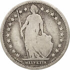 [#405845] Coin, Switzerland, Franc, 1877, Bern, Vf(20-25), Silver, Km:24