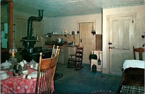 KITCHEN interior view PRESIDENT COOLIDGE HOMESTEAD Plymouth, Vermont Postcard - Picture 1 of 2