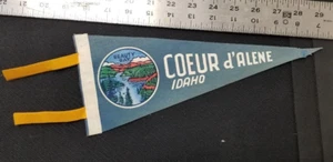 VINTAGE 1960s Coeur d'Alene PENNANT BANNER 11" - Picture 1 of 1