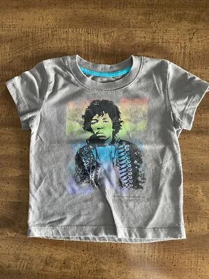 Vintage Jimi Hendrix T Shirt Gray 1985 Freeze Rock Icons Youth 24 Months - Image 1 of 4