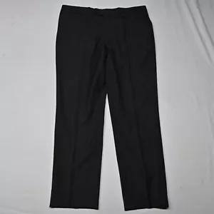 Jack Victor Riviera 38x32 Black Stripe Koby 100% Wool Mens Dress Pants - Picture 1 of 9
