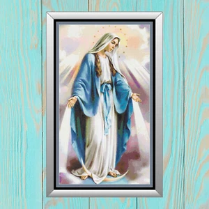 Sacred Virgin Mary Mother of God Religious Counted Cross Stitch Pattern Chart - Picture 1 of 11