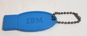 Vintage IBM Keychain Boulder 4-1-90 Blue Plastic Can tab Opener?? HTF Advertise - Picture 1 of 12