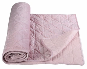 Tagesdecke Samtdecke Plaid Sofaüberwurf 140x200cm Kuscheldecke Rosa Decke Samt - Picture 1 of 5