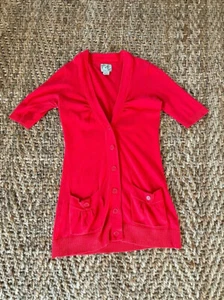 XS Anthropologie Tabitha Coral "Shell Seeker Cardigan" Sweater - Picture 1 of 8