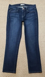 White House Black Market Noir Cropped Stretch Denim Jeans Damengröße 4 EUC! - Bild 1 von 5