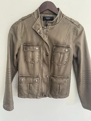 Alfani Petite коричневый искусственного не кожаная куртка пальто размер 6 миниатюрный - Изображение 1 из 4