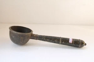 Antique Old Brass Solid Handcrafted Spoon / Kitchenware, Rich Patina NH4168 - Picture 1 of 11