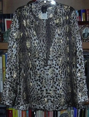 TÚNICA ESTAMPADO ANIMAL ROBERTO CAVALII JUST CAVALII NUEVA SIN ETIQUETAS TALLA 48/12 Foto 1 de 4