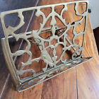 Vintage Mid Century Modern Solid Brass Ornate Folding Bible,iPad Or Book Stand
