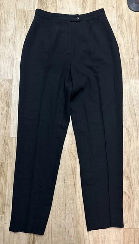 Pantaloni vintage Burberrys donna 100% lana neri taglia 10 EUC
