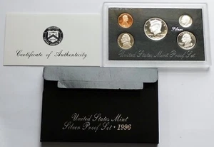 1996-S US Mint Silver Proof 5 Coins Set in OGP - Picture 1 of 6