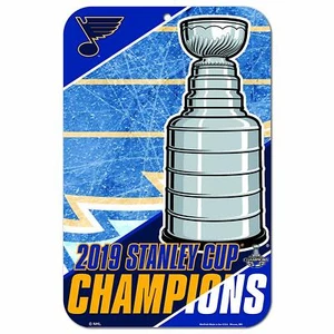 NHL St. Louis Blues 2019 Stanley Cup Champions 10 3/4" by 16 1/2" Wall Sign  - Picture 1 of 1