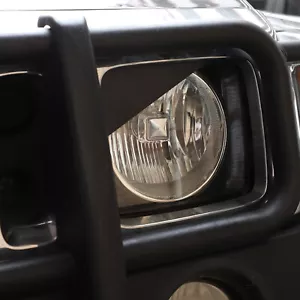 Headlight Angry Bird Trim Steel Black Head Lamp Cover Kit For Hummer H3 2005-09 - Bild 1 von 21