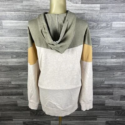 MAURICES 套衫抽绳领带绿色/薄纱运动衫连帽衫女式 1 码 — 第 1/4 张图片