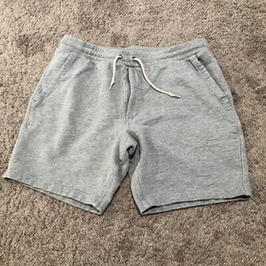 Duluth Trading Co Sweat Shorts Men’s Size L Grey Elastic Drawstring Waist Zipper - Picture 1 of 11