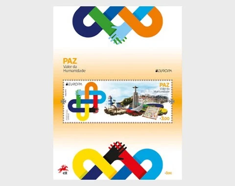 PORTUGAL  2023 EUROPA CEPT   PEACE AND HUMANITY  BLOCK MNH Cover