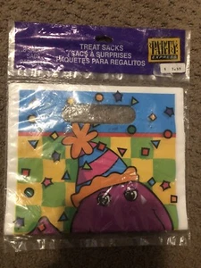 Vintage NEW 1996 Hallmark Barney Dinosaur Party Treat Sacks- 8 Pack - Bild 1 von 2