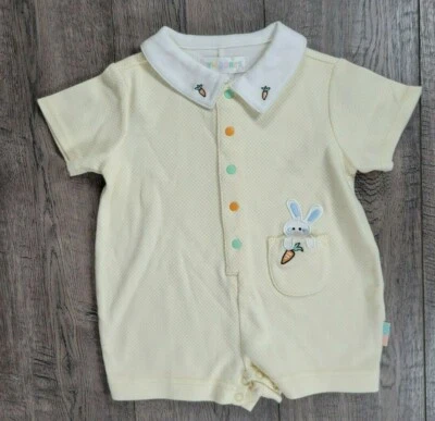 Bebé Niña Niño Vintage Gymboree Recién Nacido Arco Iris Etiqueta Primavera Jardín Conejito Mameluco Foto 1 de 3