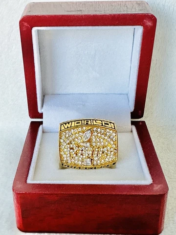 1999 St Louis Rams Championship Ring W Box, Warner, US SHIP Cover