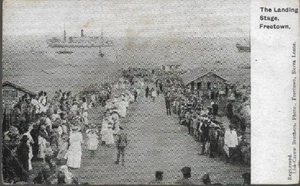 Freetown, Sierra Leone - Landing Stage, steamer - postcard by Lisk-Carew c.1910s - Picture 1 of 2