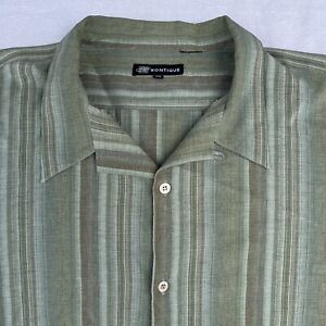 Montique Men’s Shirt 5XL Green Short Sleeve