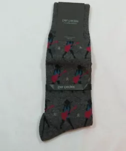 Per Pedes anthrazitfarbene halbhohe Rock Out-Herrensocken Einheitsgröße 27 % mercerisierte Baumwolle - Bild 1 von 4