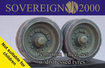 Sovereign 2000 - Centurion Radsatz mit Distressed Reifen 1/35th - S2KA023