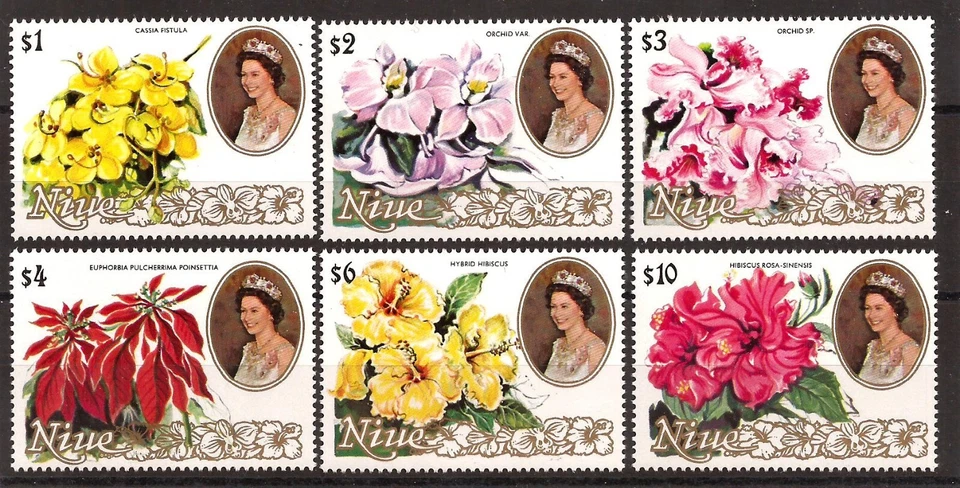 [1787] NIUE 1981, Set (6 stamps) MNH**, Flowers & Plants - Image 1 of 1