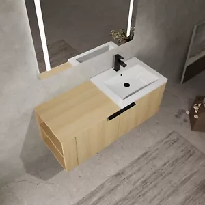 48"Modern Bathroom Vanity Sink Combo ,Modern Bathroom Cabinet combination, Oak - Picture 1 of 7