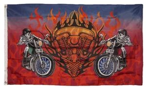 3x5 3'x5' The Flag Joint Raiders Live Free Biker Flag Banner 100% Polyester 100D - Picture 1 of 4