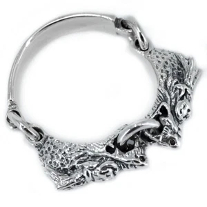 8g double japanese dragon snake claws genuine 925 sterling silver mens ring - Picture 1 of 12