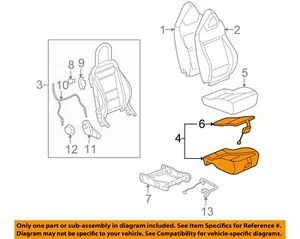 GM OEM 06-10 Sky Seats Tracks Front Seat Components-Seat Cushion Pad 84447741 - Bild 1 von 2
