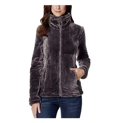 Chaqueta polar de felpa 32 grados para dama cremallera completa GRIS en XL Foto 1 de 4