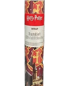 Papel de envolver de peso pesado joven Harry Potter Hogwarts, Ron, Hermione 70 pies cuadrados - Imagen 1 de 12