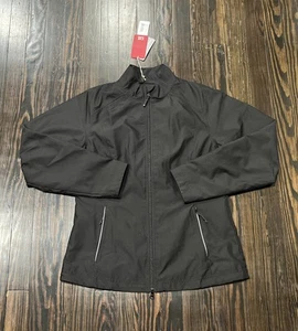 Cutter & Buck Weathertec Full Zip Jacket Women’s Large Black Polyester NEW - Picture 1 of 5